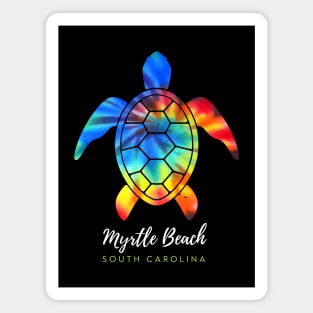 Myrtle Beach South Carolina Sea Turtle Tie Dye Magnet